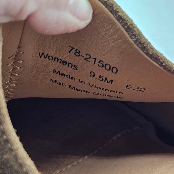 Johnston & Murphy Trista Suede Mules Brown Leather Slip-On Size 9.5 - Picture 5 of 7